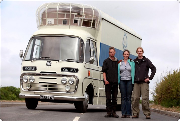Mobile Cinema team The core of the restoration team who breathed life back into the Vintage Mobile Cinema