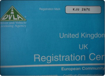 V5 registration document cover